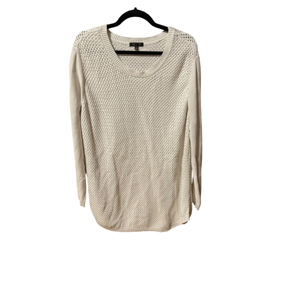 Letty and Me Josef Waffle Knit Pullover Sweater Patch Elbows Women’s Size 3X GUC